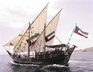طبعات السفن الكويتية في البحر