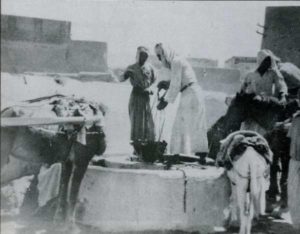 نقل الماء في الكويت على ظهور الحمير في الماضي 