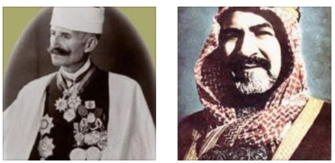 الشيخ أحمد الجابر "يمينا " ونسيب مكارم 