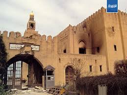 قصر السيف (قصر الحكم) مدمرا نتيجة لهجوم القوات العراقية عليه