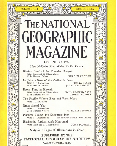 ناشيونال جيوغرفيك في عددها السادس في ديسمبر 1962