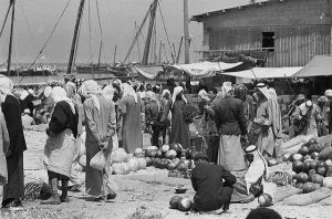 سوق الفرضة لبيع الخضار في الكويت قديما 