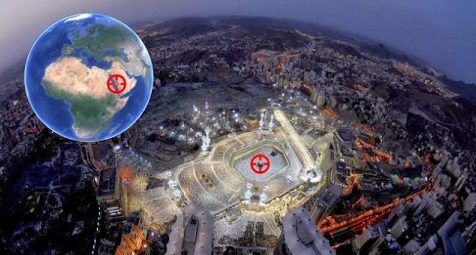 مكة مركز الارض اليابسة علميا 