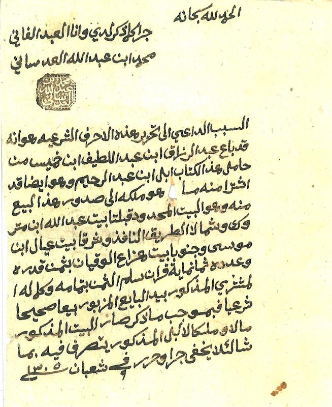 صورة الوثيقة العدسانية