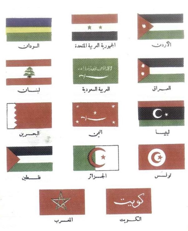 أعلام الدول العربية في عام (1380 -1960).
