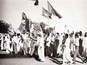 مظاهرات المواطنين في الكويت ضد تهديدات قاسم بضم الكويت للعراق