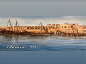 مدينة الكويت والسفن الشراعية على الخليج العربي