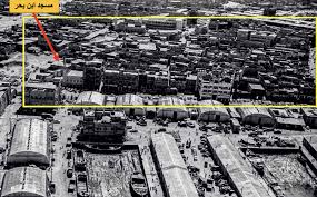 حريطة موقع مسجد بن بحر في مدينة الكويت