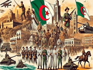 جدارية النصر على الاستعمار الفرنسي وبدأ مرحلة البناء والتعمير في الجزائر الحرة