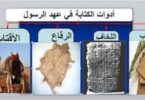 أدوات الكتابة الجلود والعسب والرقاع في عهد الرسول عليه الصلاة والسلام